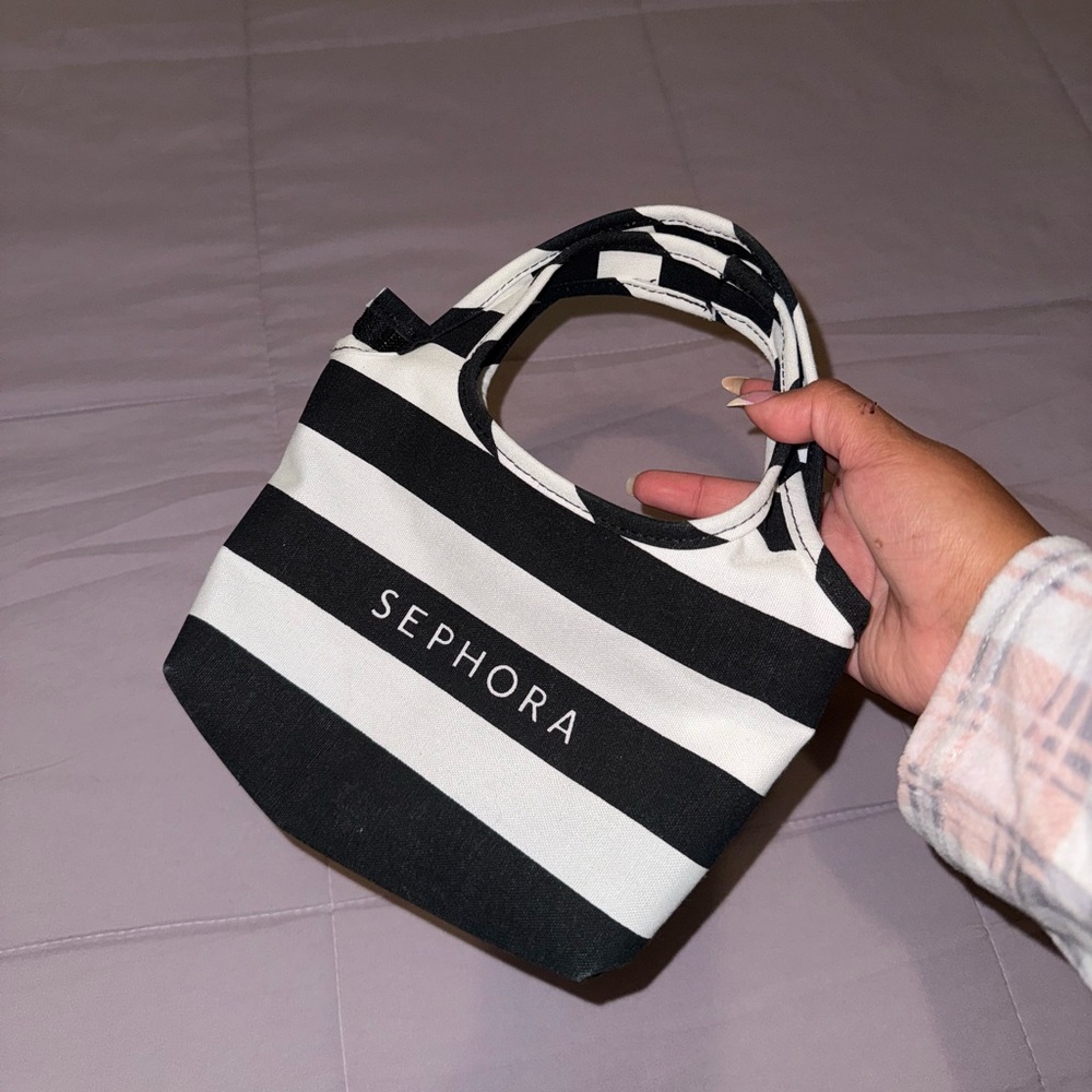 Sephora Black and White Cosmetic Bag